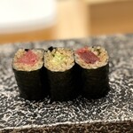鮨 赫 sushi aka Tokyo - 巻き物　鉄火巻、かっぱ巻