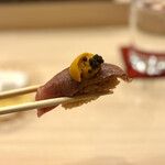 鮨 赫 sushi aka Tokyo - 握り　和牛雲丹