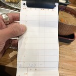 とんかつ いわい - 伝票。