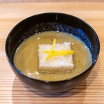 柚木元 - 2025.12 揚げた自家製胡麻豆腐 猪の擂り流し椀