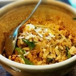 鉄板焼ステーキ 一ッ葉ミヤチク - ★じゃこと水菜のチャーハン