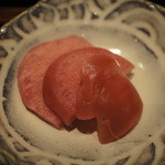 つきじ 文化人 - 赤カブ・お新香＝14年12月