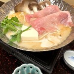 松濤館 - 鍋物・豆乳きむち鍋、もち豚とお野菜色々