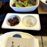 松濤館 - シラス大根おろし、鰹煮、海苔