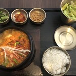 IAMSEOUL - 純豆腐チゲ鍋セット　980円