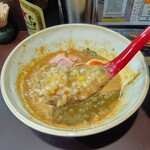 鶏paitan 心麦 - 背脂味噌ラーメン＋ライスダイブ飯