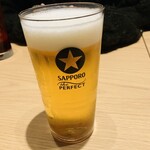 炉端と地鶏 橙 あいべ - 生ビール