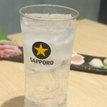 炉端と地鶏 橙 あいべ - 芋焼酎（ソーダ割り）