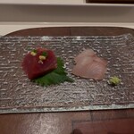 日本料理 「風花」 - カンパチとマグロ