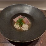 日本料理 「風花」 - なんとかと白子。（忘れましたが、めちゃ美味しかった）