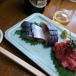 庶民 - 〆さば
      本まぐろなかおち
      瓶ビール(中)
      2014/12/09