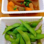 はしご家 - もつ煮  300       枝豆  100