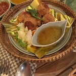 チェディルアン 北堀江本店 - チェンマイ風　蟹と豚肉の湯葉揚げシュウマイ　858円