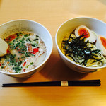 らぁ麺屋まるみ - 《冬季限定》
      アツ盛り  香醇  塩つけ麺  味玉付（平打ち麺）