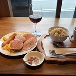 ドイツ国家認定食肉加工マイスターの店 AkitaHam. - 基本のランチセット＋ワイン