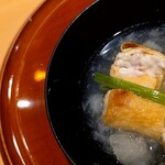 銀座 しのはら - 湯葉の中に雲子と海老真薯