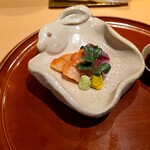 銀座 しのはら - 赤貝と鯖