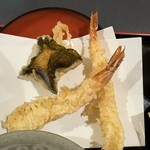 ハゲ天 - 料理写真:海老天、山芋磯辺揚げ