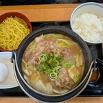 吉野家 - 牛肉玉ラーメン鍋膳(とんこつ)