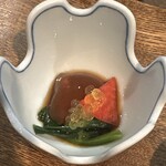 柳家 - なめこのポン酢和え　ヤマメのいくら