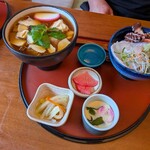 凛々家 - 松茸そばとミニ海鮮丼