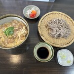 食堂 小野 - 【2025.12.14(日)】かつ丼小ざるそばセット（かつ丼＋漬物＋小ざるそば ）1,500円