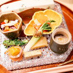 銀座 しのはら - 青身大根と金山寺味噌乗 | 数の子