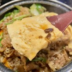 吉野家 - とんこつ醤油牛鍋膳 肉２倍盛