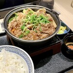 吉野家 - とんこつ醤油牛鍋膳 肉２倍盛