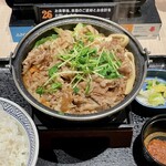 吉野家 - とんこつ醤油牛鍋膳 肉２倍盛