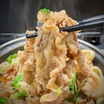 吉野家 - とんこつ醤油牛鍋膳 肉２倍盛