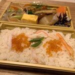 お惣菜のまつおか - 料理写真:蟹の炊き込みご飯二段弁当