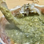 ふじわら - 活カニみそ甲羅焼(みそシャブ付き)