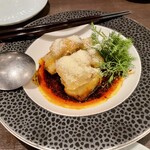 口福菜 亀吉 - 穴子の中華天麩羅 紅油ソース