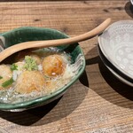 大衆割烹シラトリ - 蓮根饅頭の蟹あんかけ