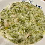 TRATTORIA IL PRIMOPASSO - エビとヤリイカ 海苔のリゾット