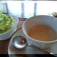 ステーキ割烹花やしき - 季節のスープ、サラダ