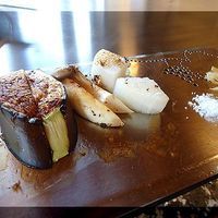 ステーキ割烹花やしき - 焼野菜（なす、エリング、長芋）