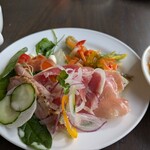 レストラン ラ・パレット - オードブル、生ハム、鴨ロースト他