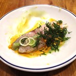 Hachihare - 頂いた炙りサワラのカルパッチョ　～人参とディルマヨネーズ～