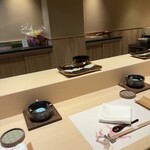 札幌 すし白 - カウンター席から