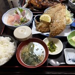 魚まさ - 太刀魚唐揚げ定食