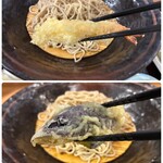 生そば あずま - 海老と茄子の天ぷら