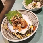 漬け炉端・海鮮番屋×完全個室 漁場ウ合 - あん肝のはりはり醤油 ～手作り 食べる醤油で～