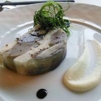 フレンチレストラン ミクニ サッポロ - 【2014年8月訪問時】3300コース：この椎茸と砂肝のテリーヌ