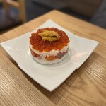 湯島水産 - 極みユッケ雲丹いくらミルフィーユ