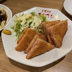 お食事処 あかだも - ハムカツ