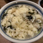 久鶴 - 穴子の茶碗蒸し（混ぜた後）