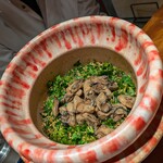 踝 - 牡蠣とセリの炊き込みご飯