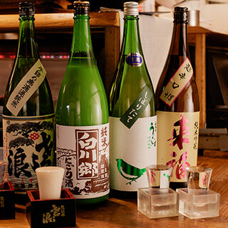 常時4種類の日本酒に加え、特別な一杯もご用意